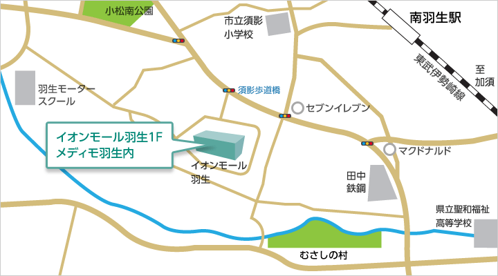 羽生リボン歯科・矯正歯科 詳細マップ